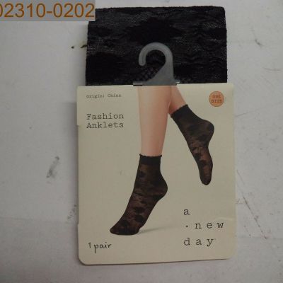 NWT Women's A New Day Fashion Anklets, One Size, Ebony, 490250001825